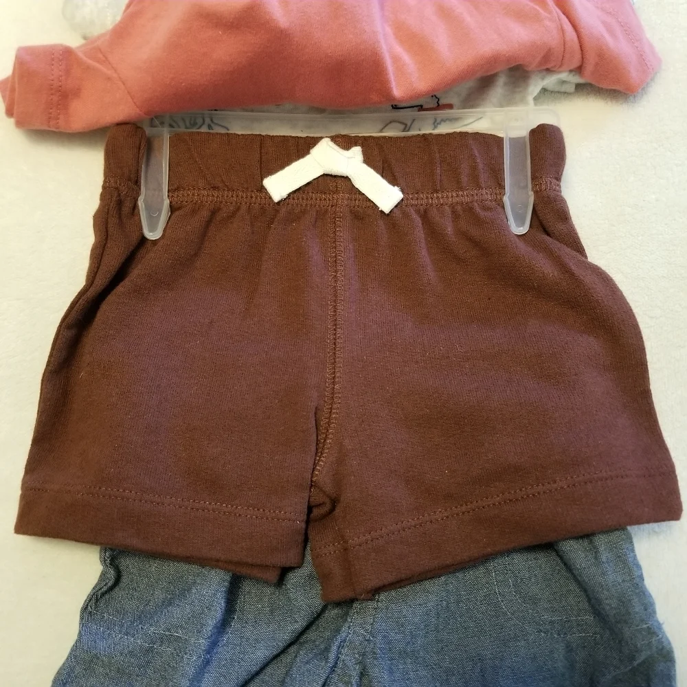 Carters Baby New Four Piece Summer Shorts Sets Size 3 month